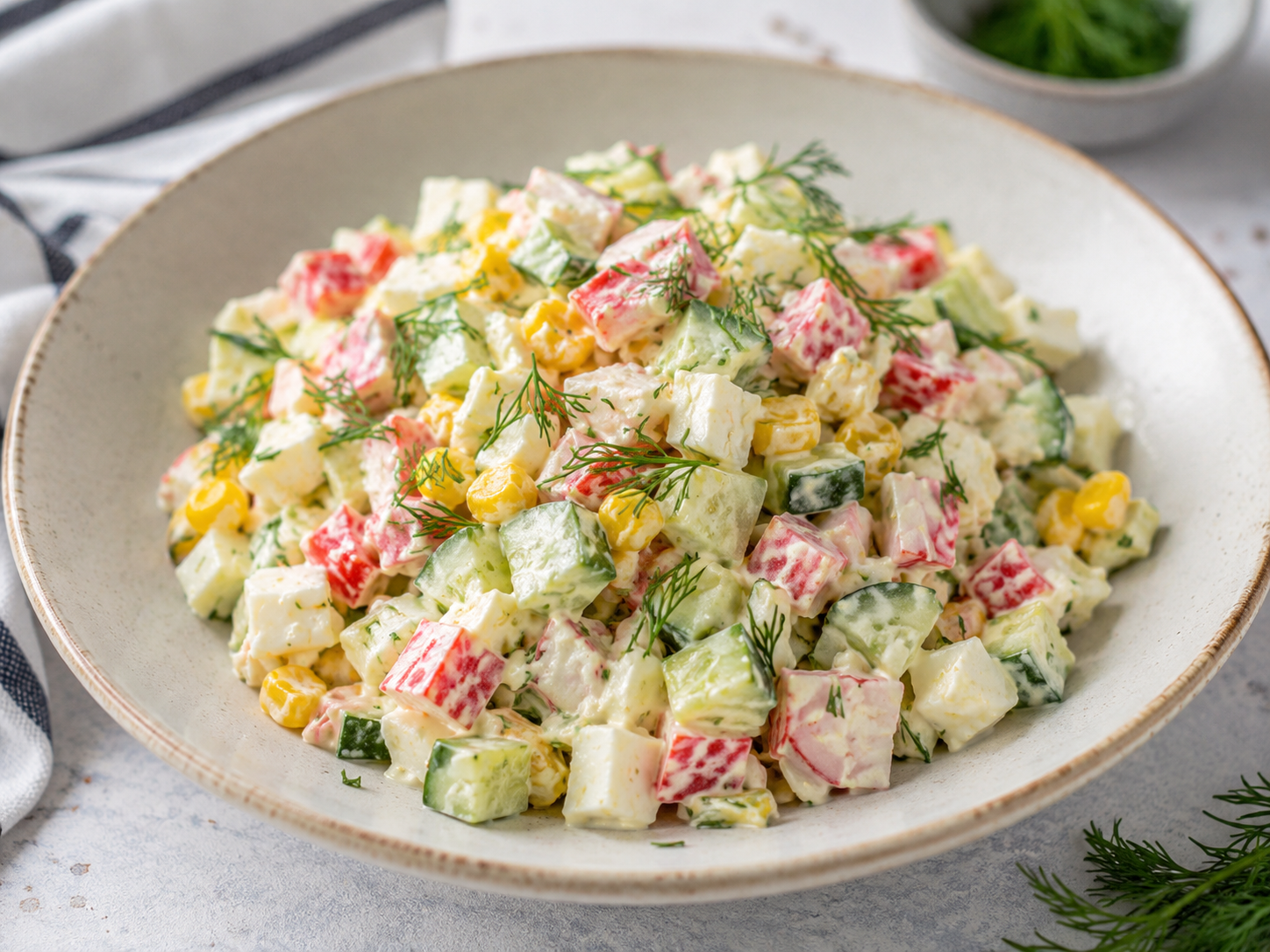 Салат с крабовым мясом